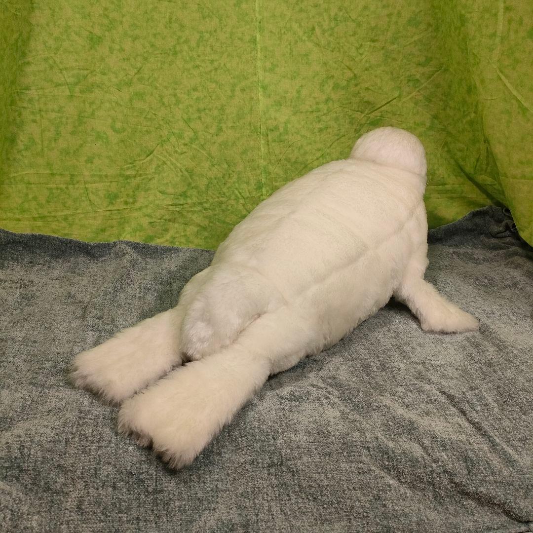 ハンドメイド　ぬいぐるみ　アザラシ　白