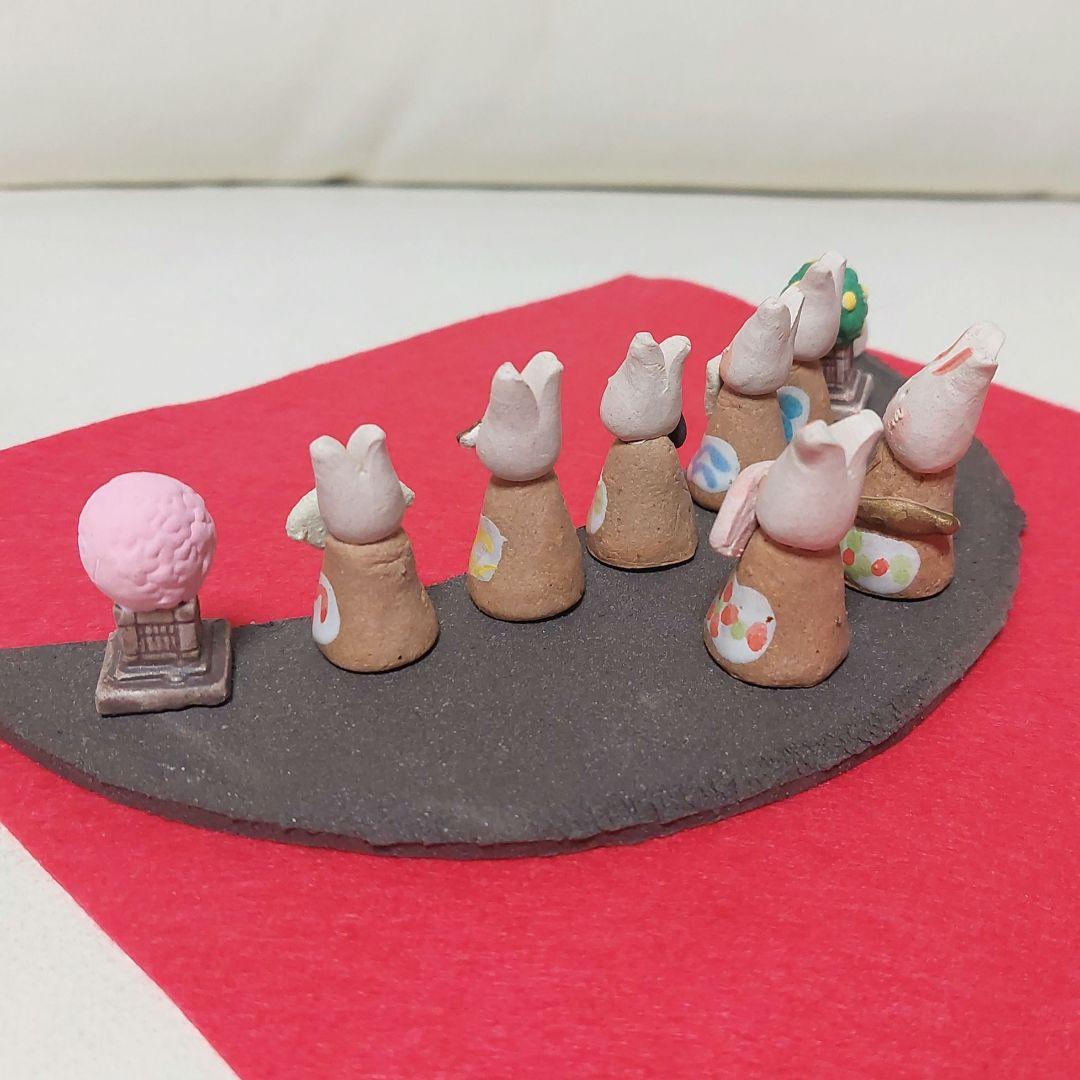 ◆濱田ひろこさん作 うさぎ 雛人形 陶器 創作陶房ひろこ お雛様