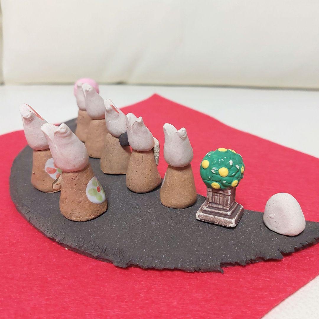 ◆濱田ひろこさん作 うさぎ 雛人形 陶器 創作陶房ひろこ お雛様