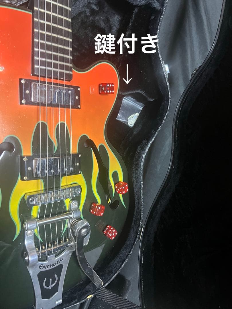 【Epiphone】Flamekat Ebony　Flame Graphic