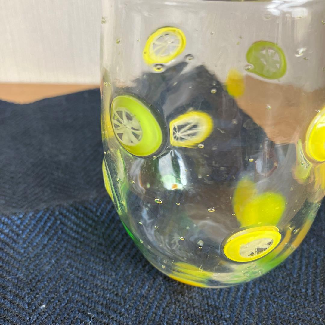 立体　レモン　ペアグラス　作家もの