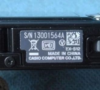 動作確認済み デジカメ CASIO EXILIM EX-S12 [ブラック]