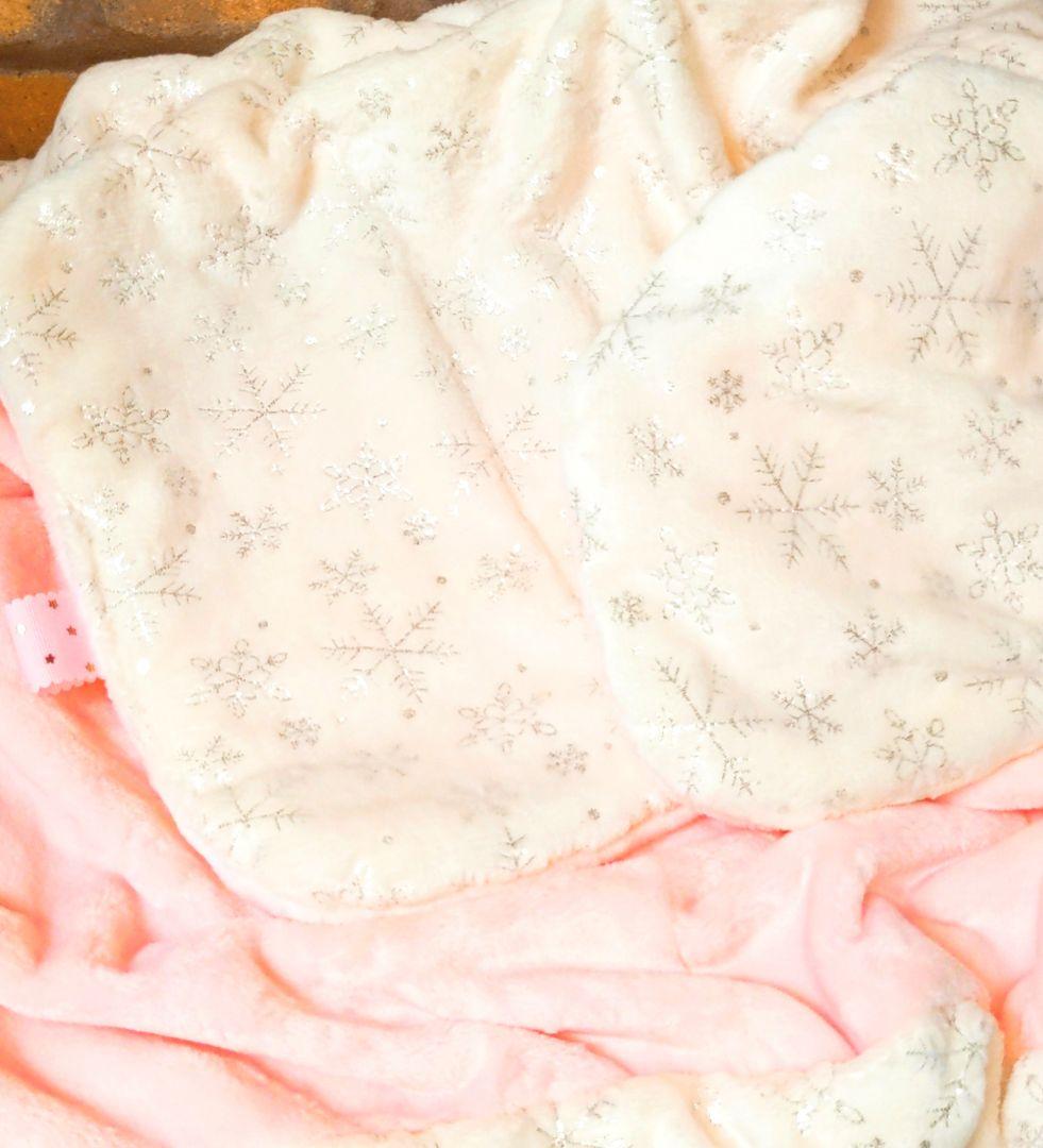 専用❤みかん❤超暖か☆Wボア♥特大ブランケット♥ラメ…雪の結晶⭐ピンク♥