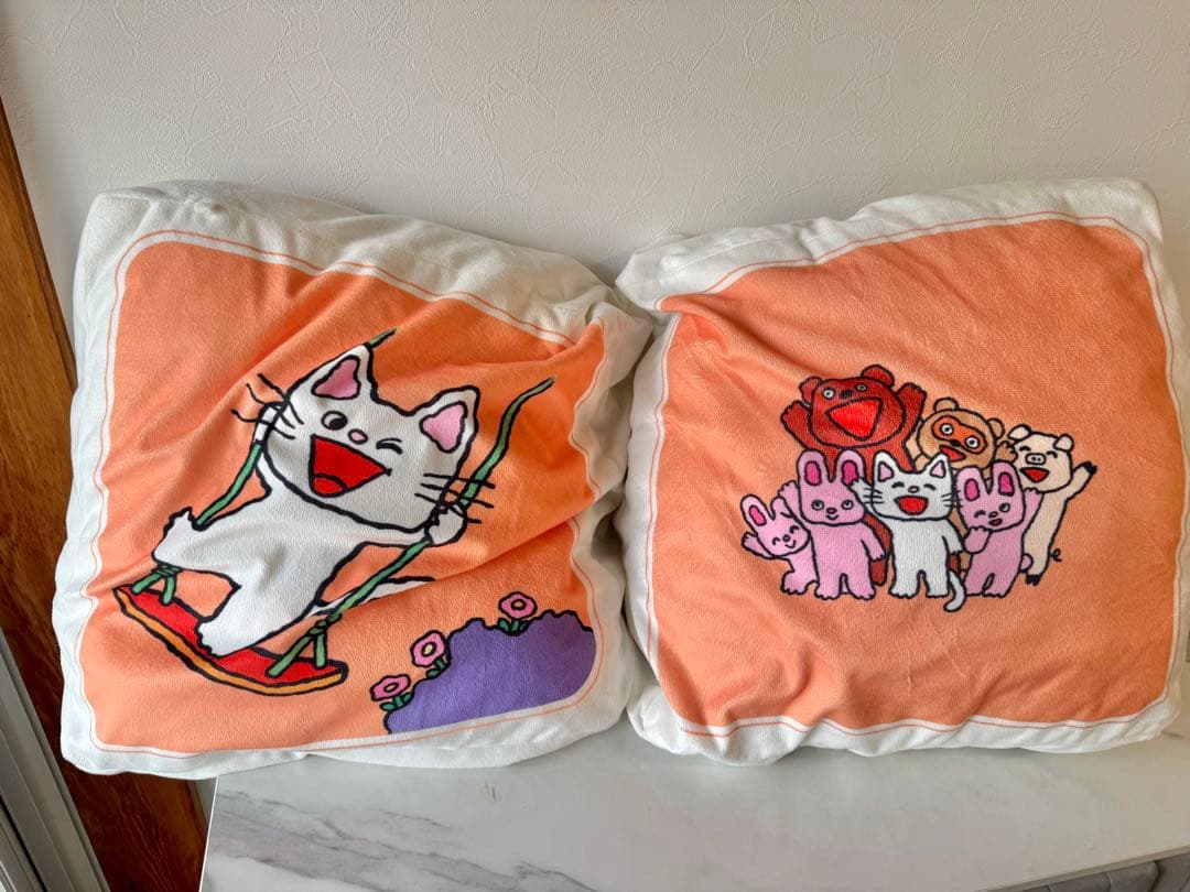 ノンタン 絵本 型 クッション　ルームマット　マルチカバー しまむら まとめ売り