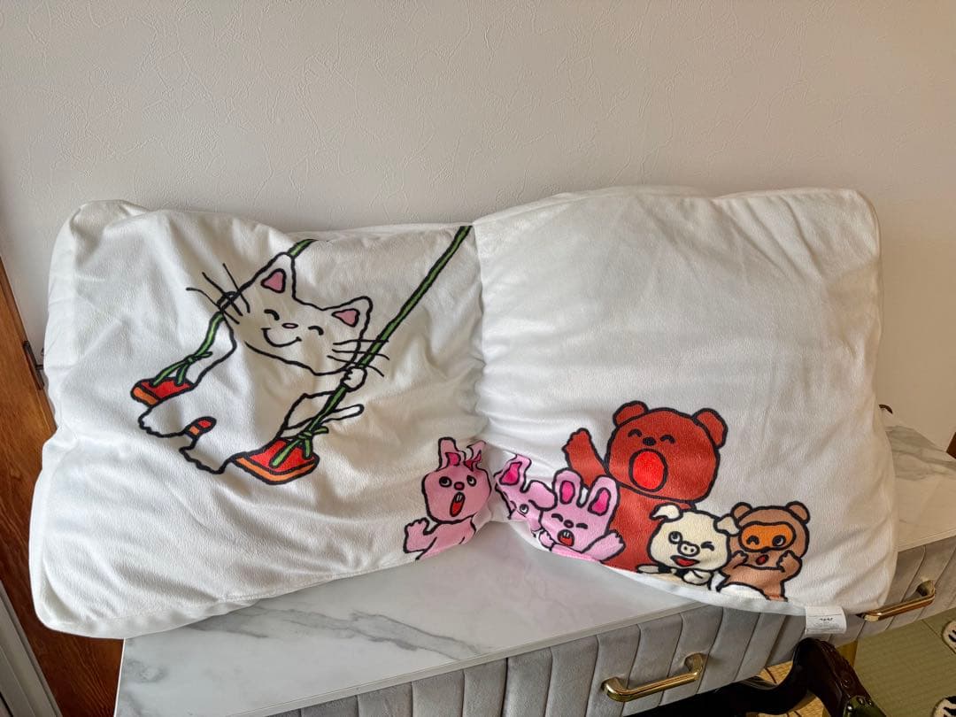 ノンタン 絵本 型 クッション　ルームマット　マルチカバー しまむら まとめ売り