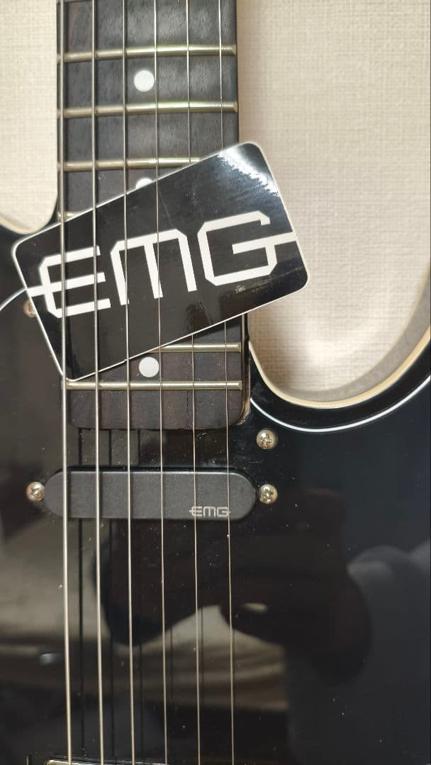EMG-TCピックアップ搭載　ブラックテレキャスター　＊メーカー不明