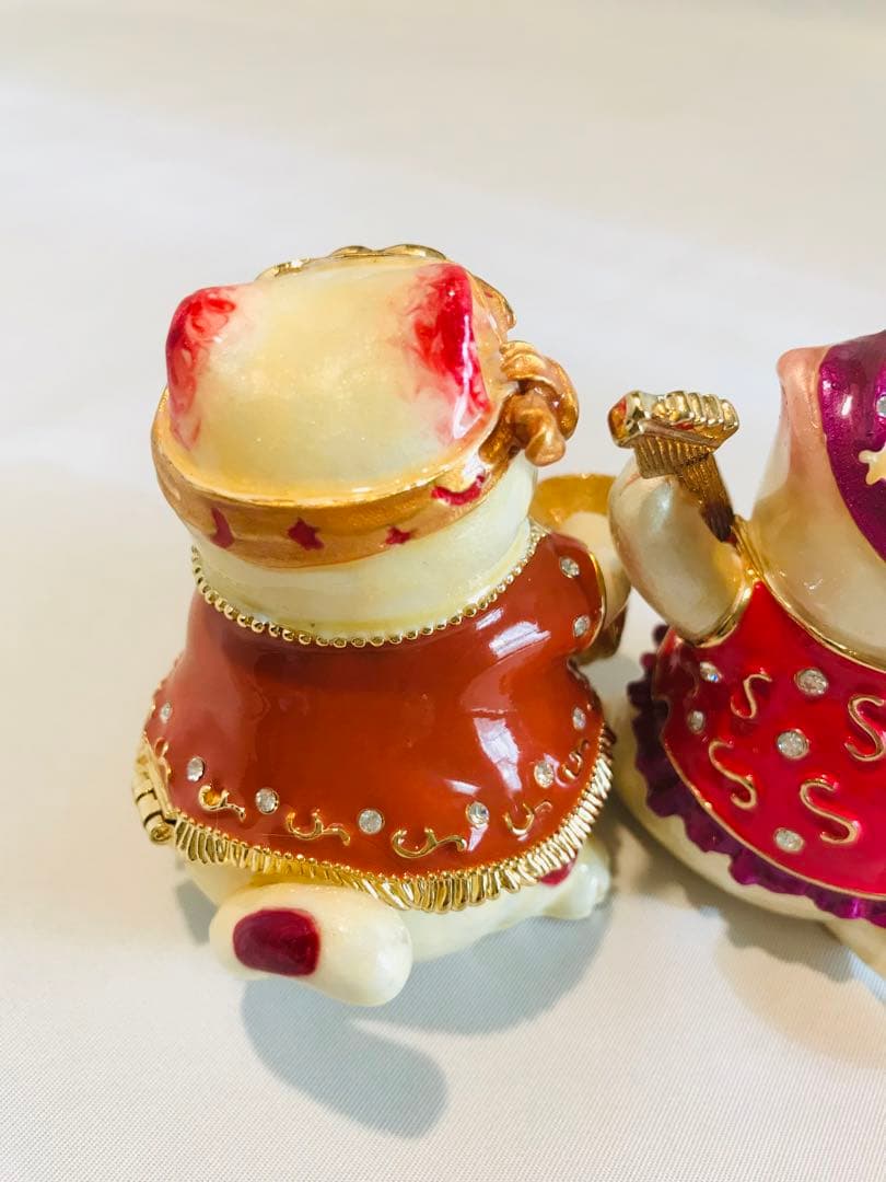 猫のモチーフ小物入れ ロックバンド デュエット