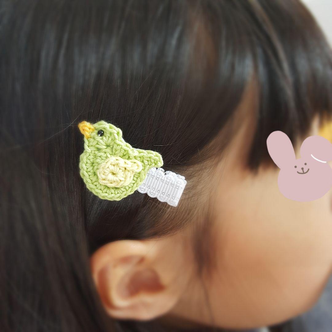 【saleことりさん】ベビーヘアクリップ　キッズヘアクリップ　ヘアピン