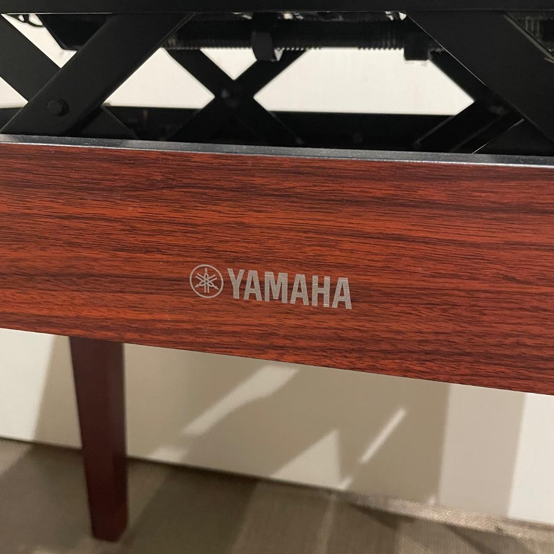 【美品】YAMAHA ヤマハ 純正 ピアノ 高低自在椅子 茶