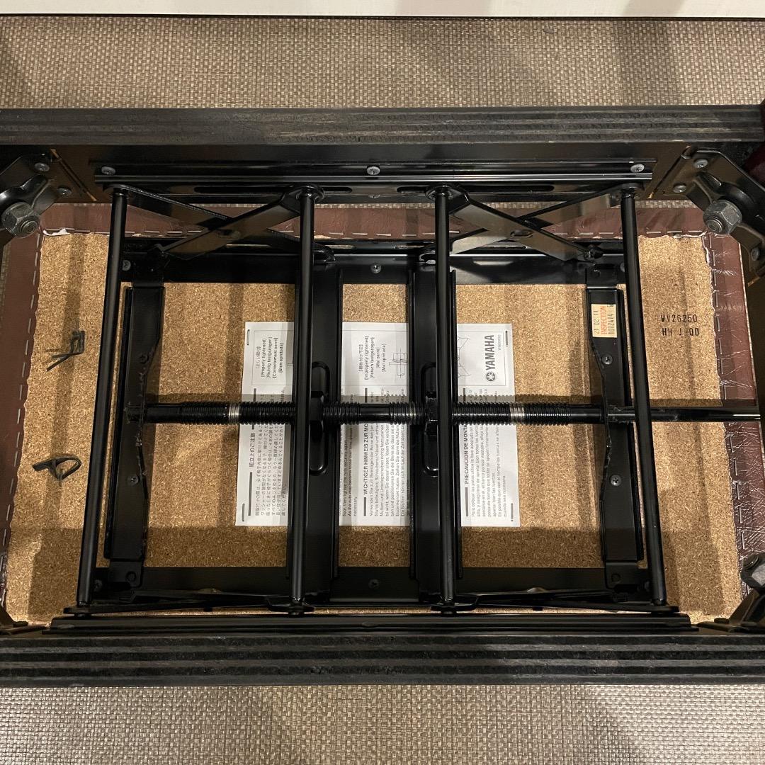 【美品】YAMAHA ヤマハ 純正 ピアノ 高低自在椅子 茶