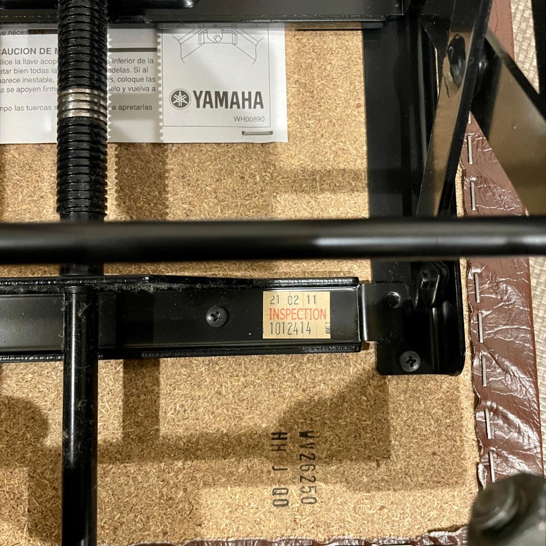 【美品】YAMAHA ヤマハ 純正 ピアノ 高低自在椅子 茶