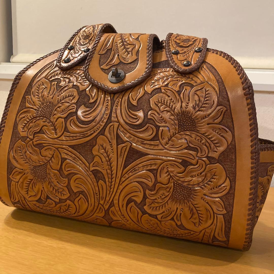 本革　ハンドメイド　アンティーク