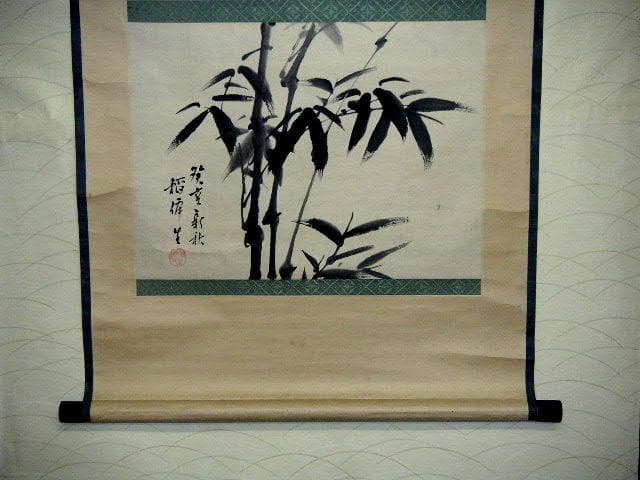 ♥掛軸　日本画 　【 稲僊 】 　掛け軸　骨董品