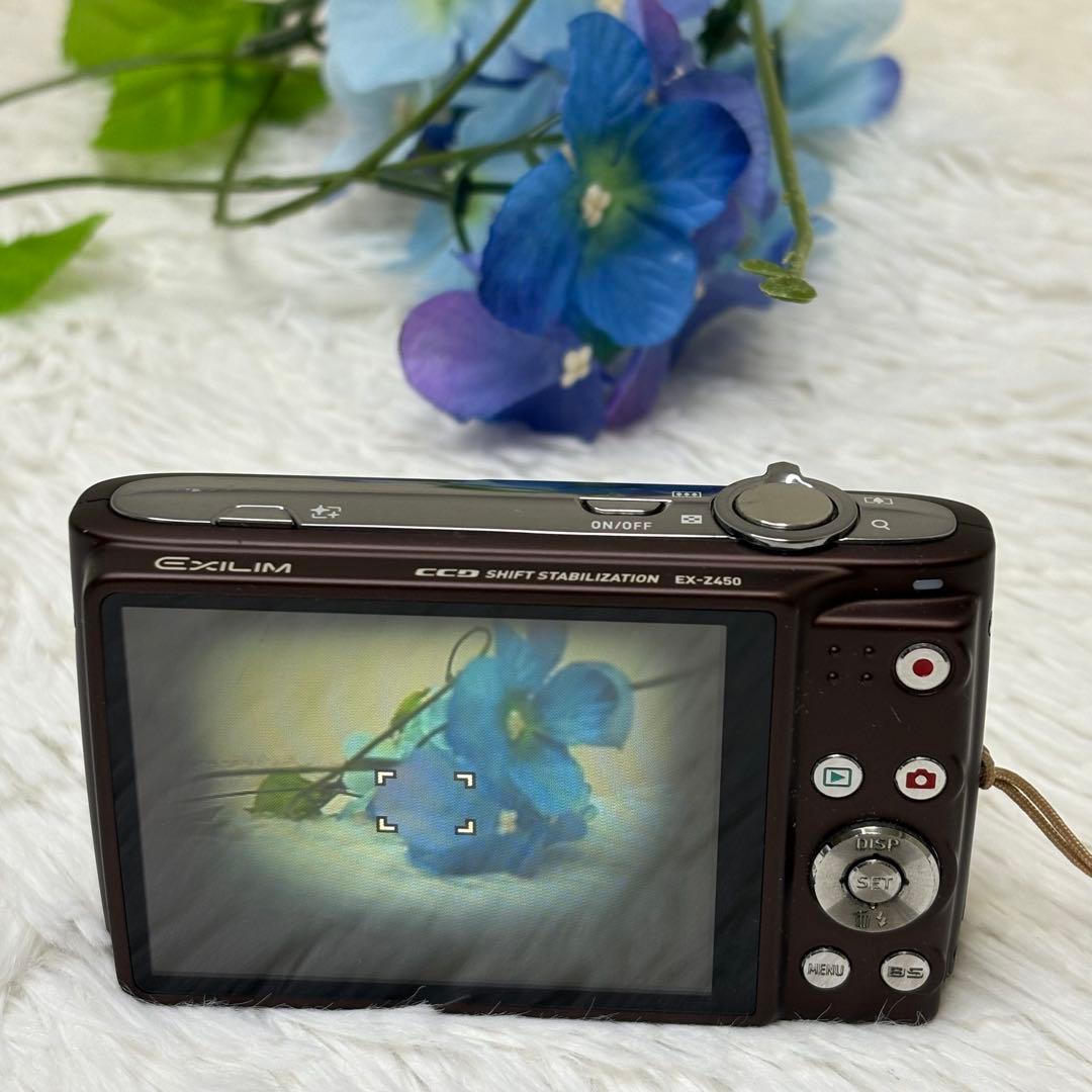 CASIO カメラ　EX-Z450 バッテリー　ブラウン コンデジ　動作品