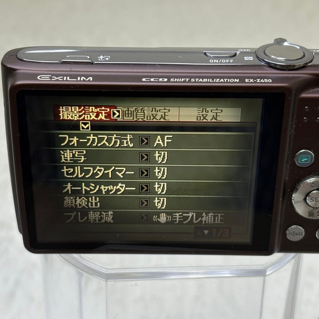 CASIO カメラ　EX-Z450 バッテリー　ブラウン コンデジ　動作品