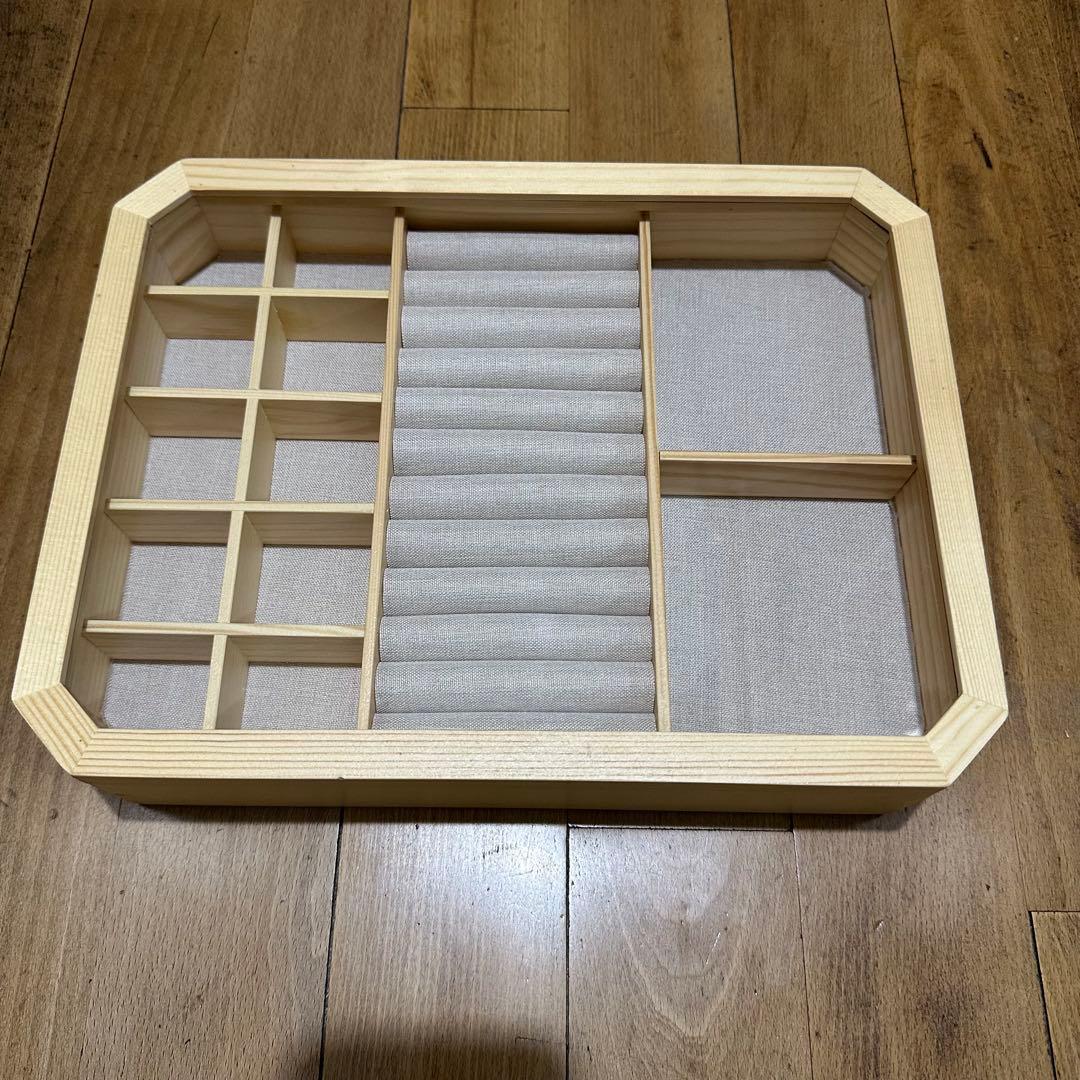 新品 ウッドジュエリーボックス アクセサリーケース　5