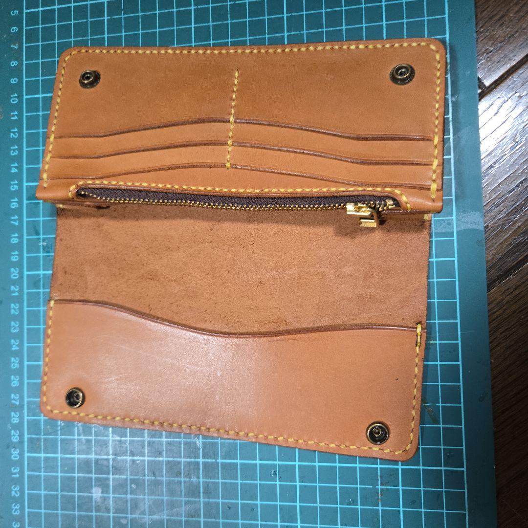 トラッカーウォレット（改）（ロング、カードポケット増々、札入マチ）ハンドメイド
