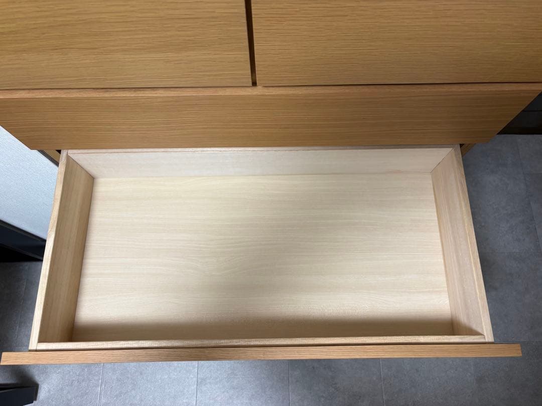 廃盤希少 無印良品 6段チェスト 天然木（オーク材）