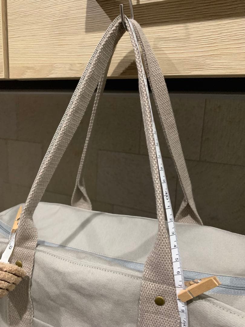 純白3つ仕切りトートバッグ　ハンドメイド　倉敷帆布　仕切り　unicoco