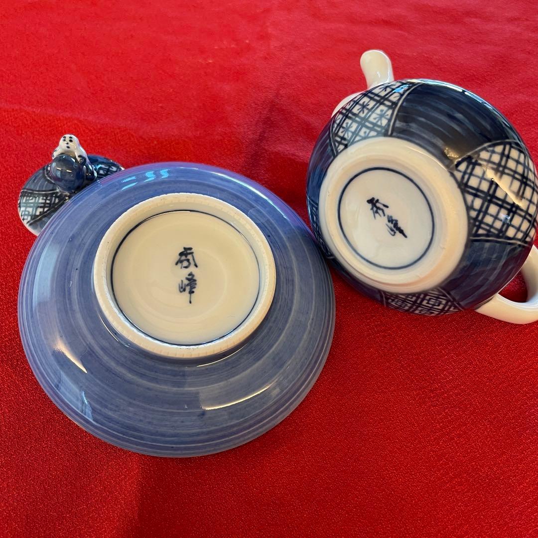 清水焼京焼　捻子祥瑞 一閑人　醤油差し　武内秀峰