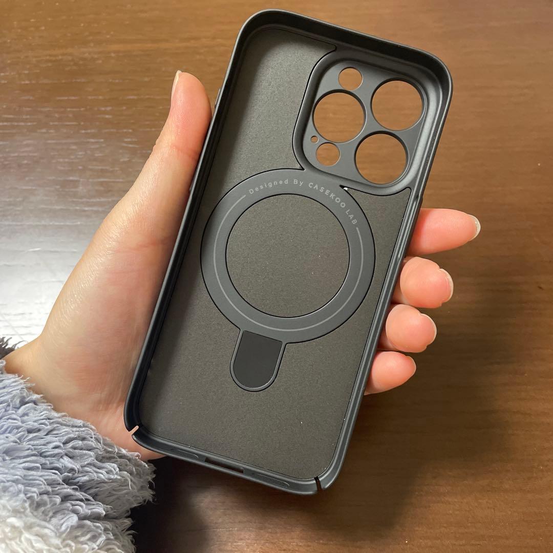 iPhone 15 Pro用 スマホケース 超強磁力 MagSafe対応 黒