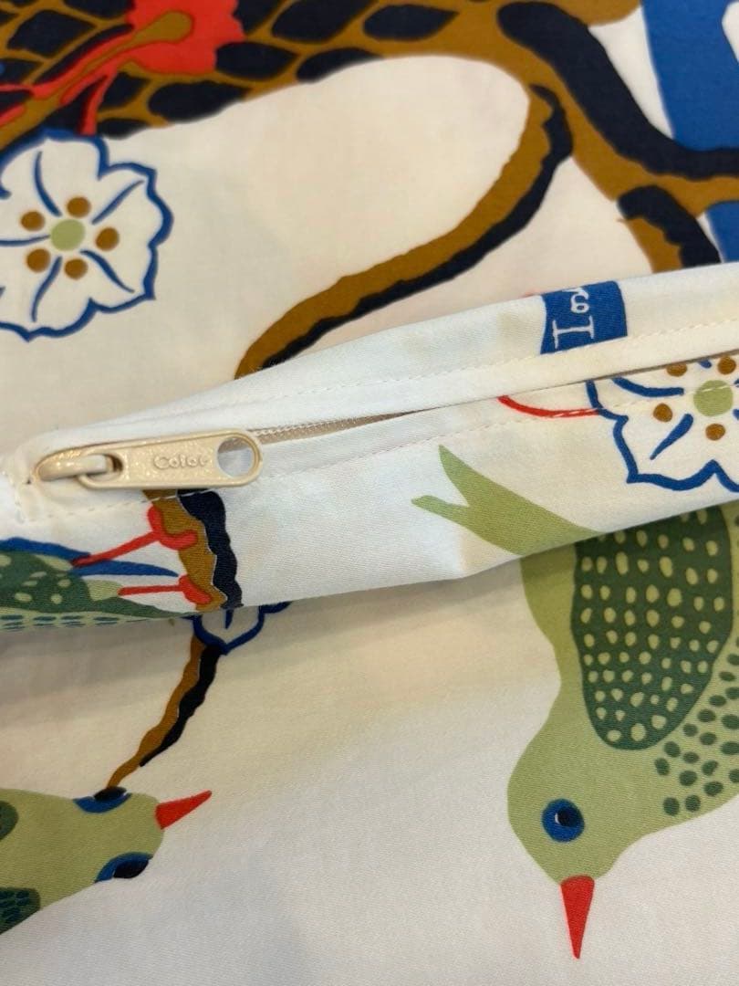 スウェーデンSvenskt Tenn 緑の鳥　クッションカバー①