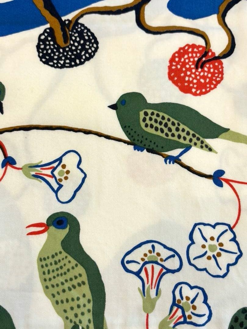 スウェーデンSvenskt Tenn 緑の鳥　クッションカバー①