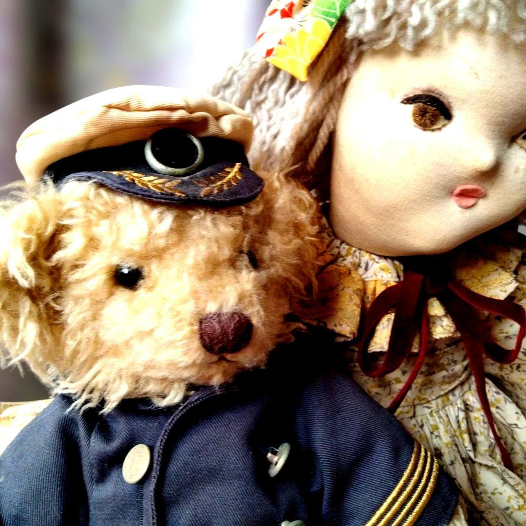 昭和レトロハンドメイド人形とテディベア米山京子風