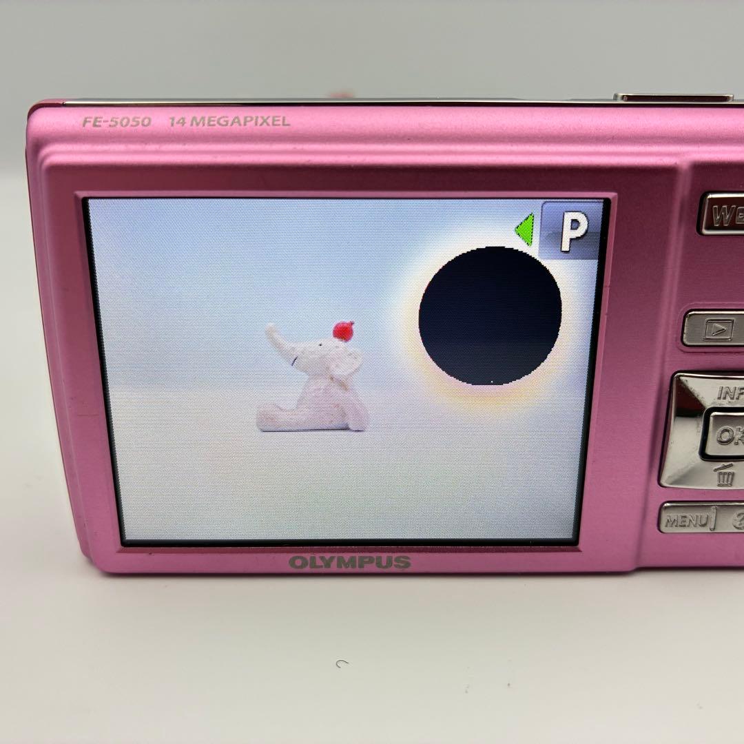 動作確認済 ★OLYMPUS FE-5050 ピンク オールドコンデジ