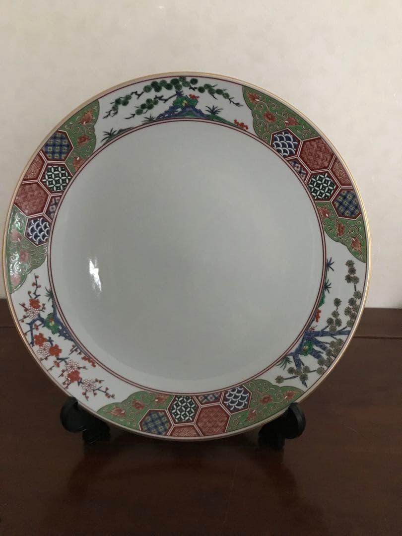 【新品】有田焼 松九寿門作 飾り皿　大皿