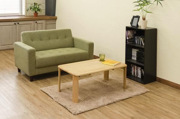 【新品・送料無料】継脚付　ウッディテーブル　90×50　BR/NA