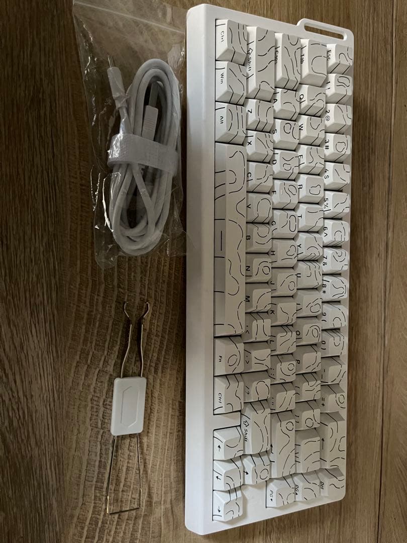 Attack shark x68prohe 等高線デザイン　ホワイト