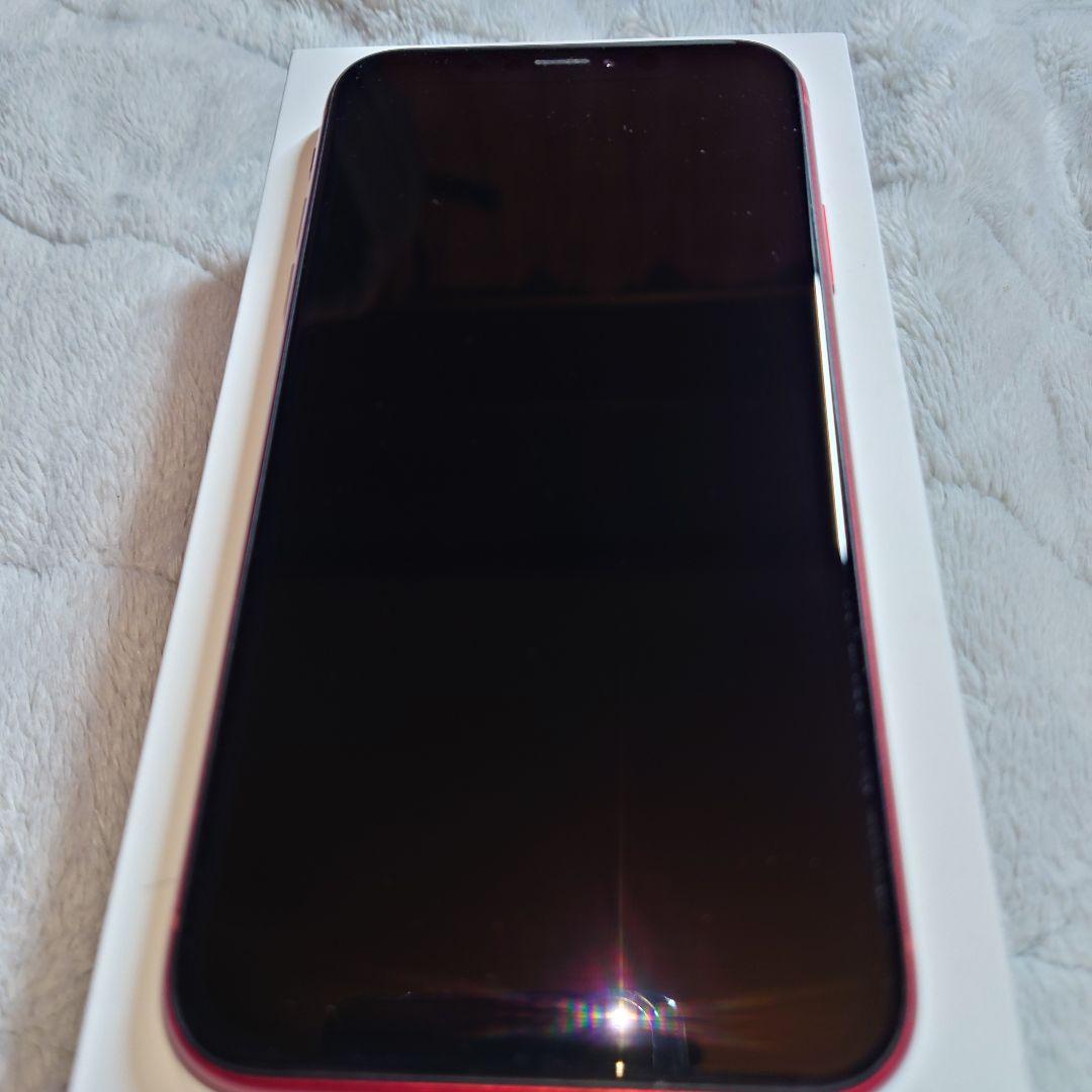 ​【美品】iPhone XR 64GB レッド SIMフリー 箱・イヤホン箱付き