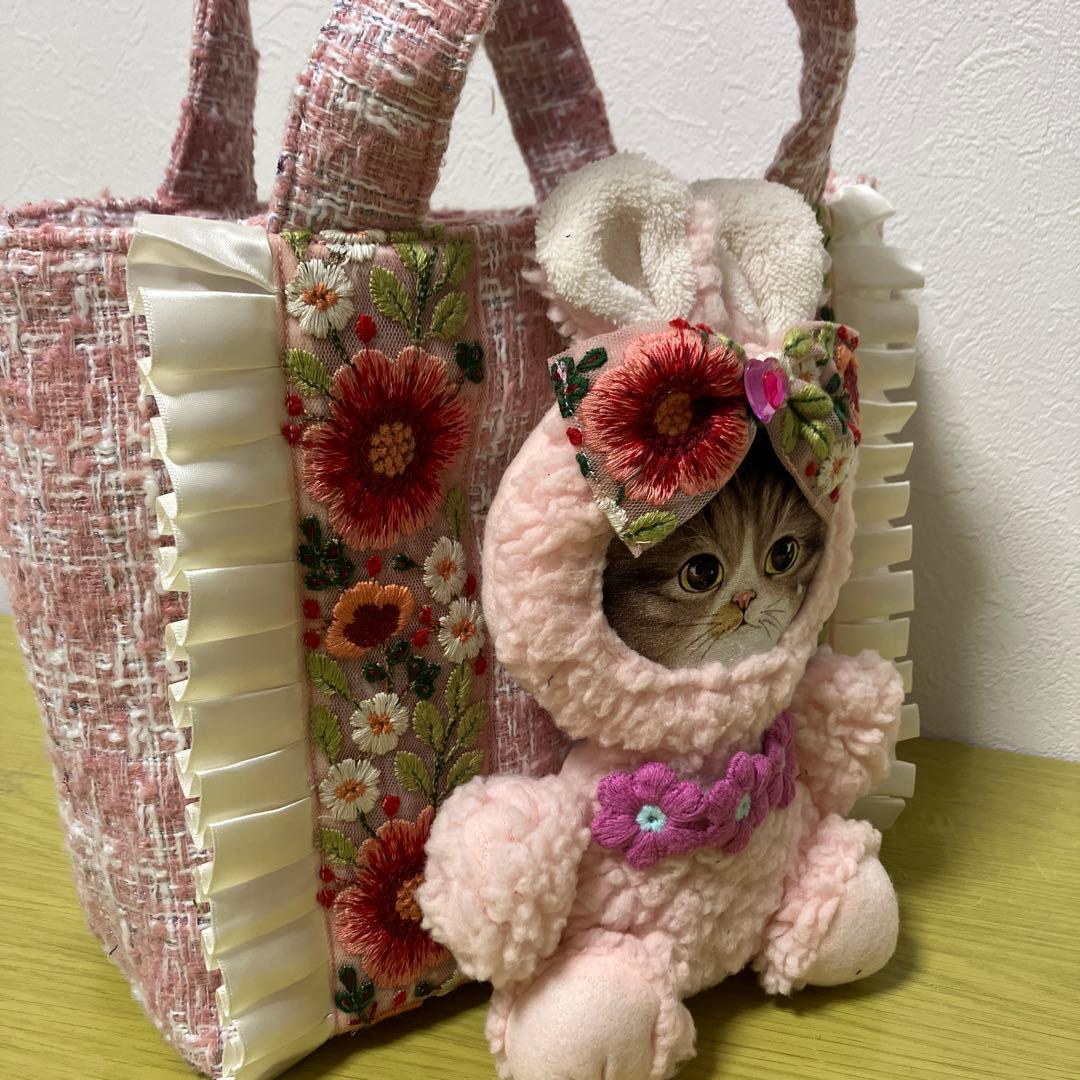 ゆ*ん様 コヤンイサムチョン　インド刺繍リボン　ツイード　横34縦22マチ10㎝