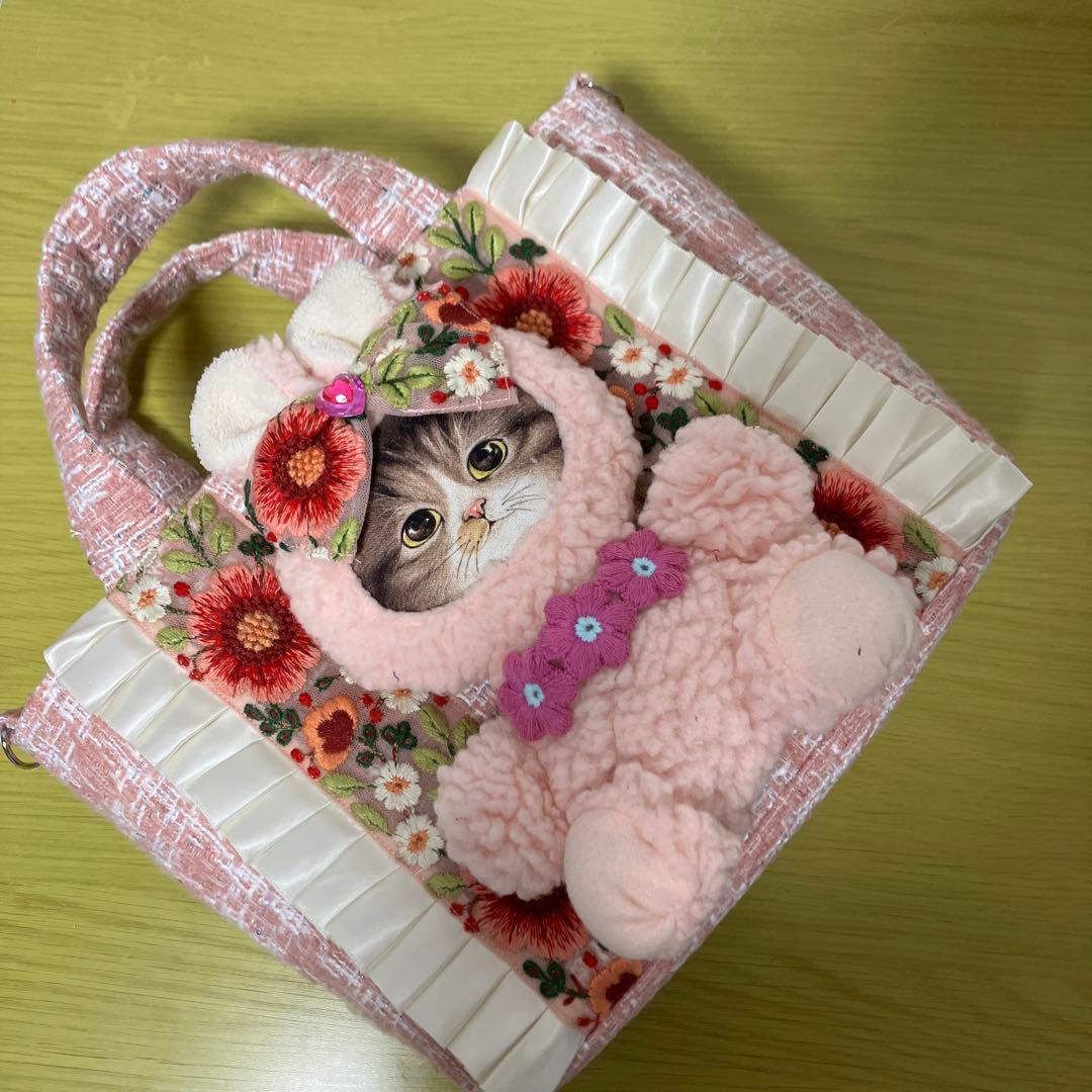 ゆ*ん様 コヤンイサムチョン　インド刺繍リボン　ツイード　横34縦22マチ10㎝