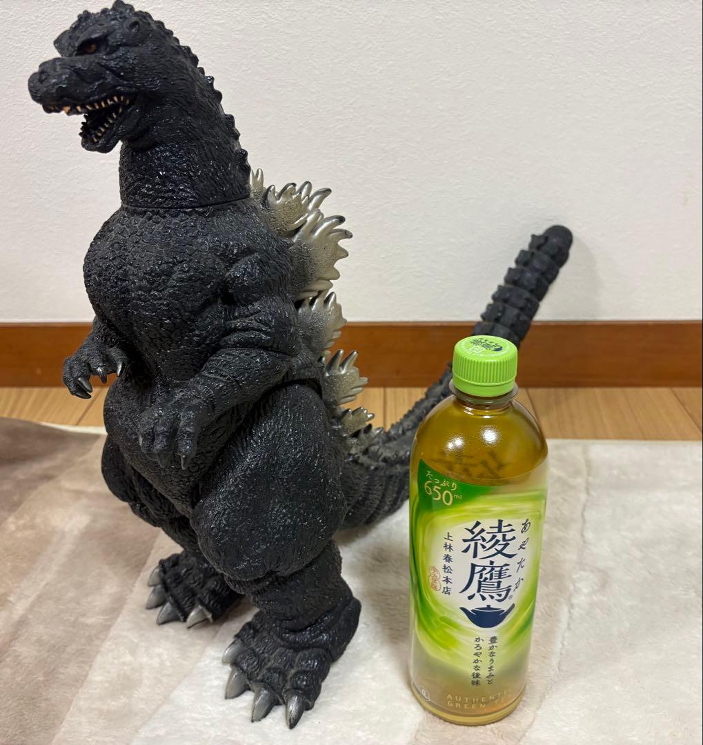 【当時物】バンダイ ゴジラ1991日本製ソフビ フィギュア 箱付ジャンク頭部破損