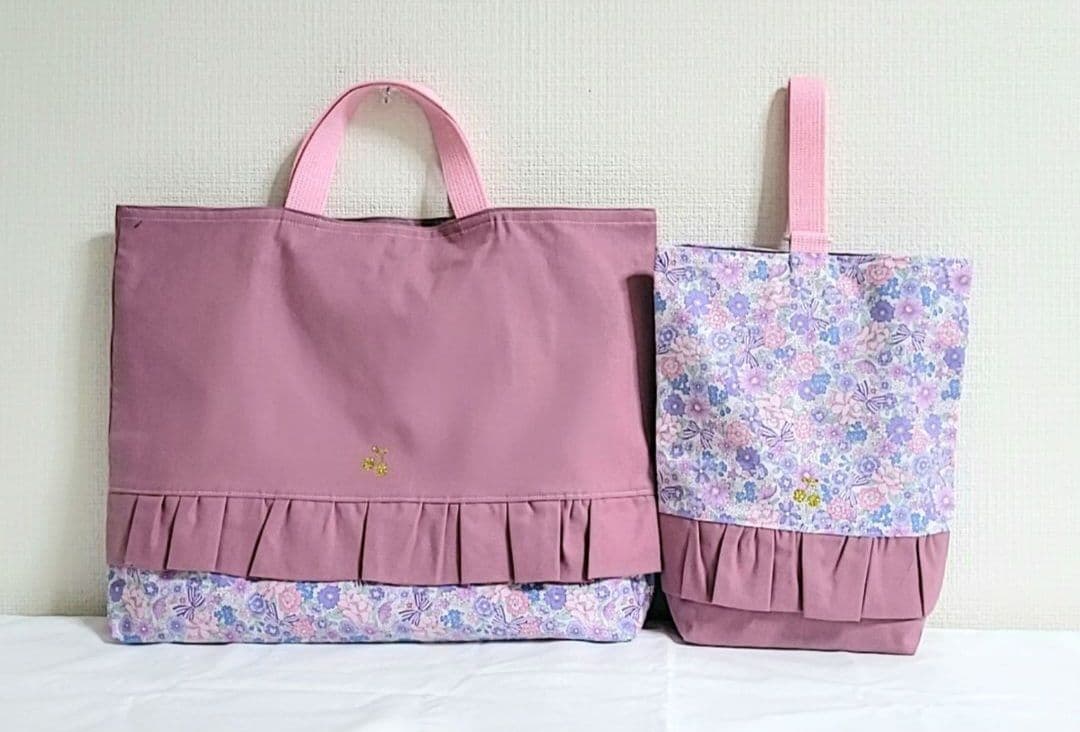 85.入園入学セット　女の子　パープル ピンク　5点セット