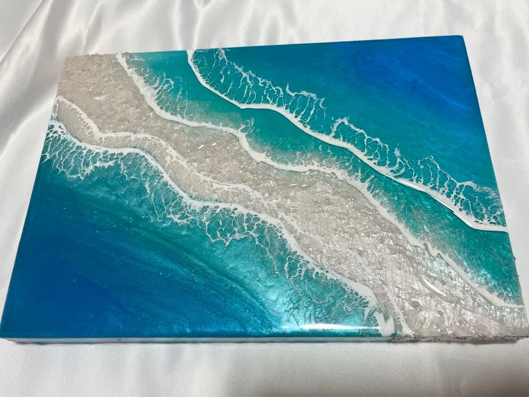 ［A4］オーシャンレジンアート　海アート　沖縄ブルー