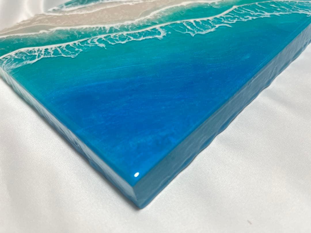 ［A4］オーシャンレジンアート　海アート　沖縄ブルー