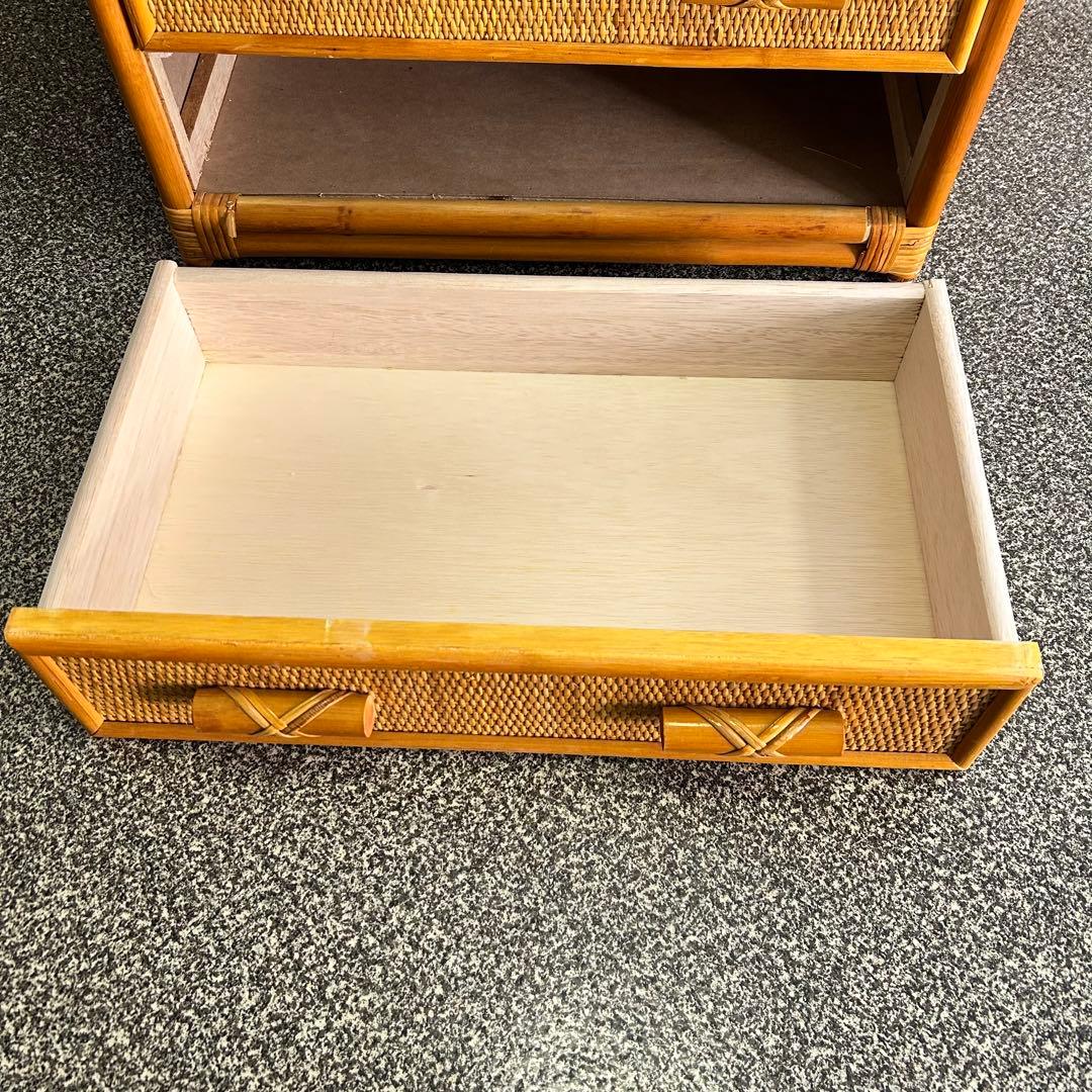 【美品】ラタンチェストキャビネット