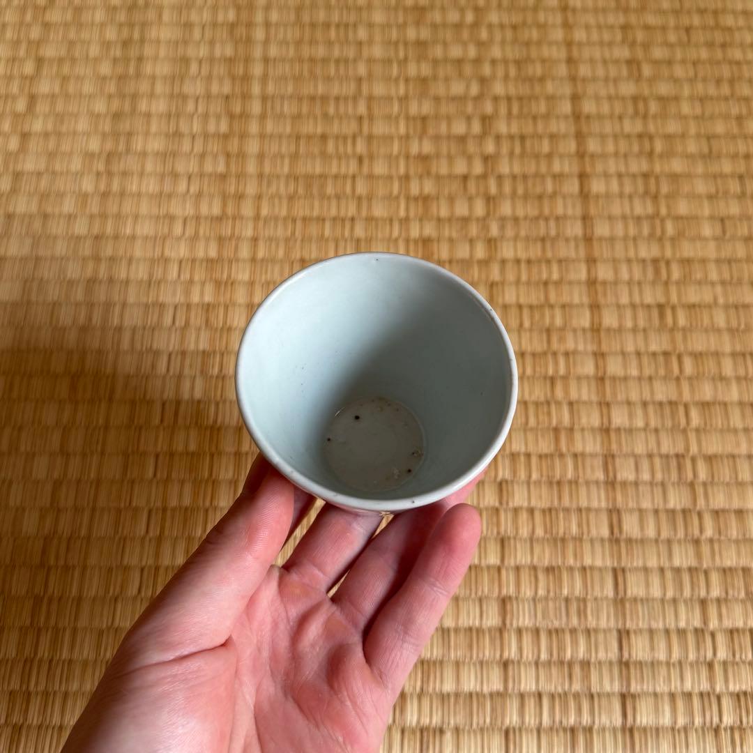 古伊万里 染付 檜垣文 蕎麦猪口 江戸時代 古波佐見 古瀬戸 古美術 骨董 民藝