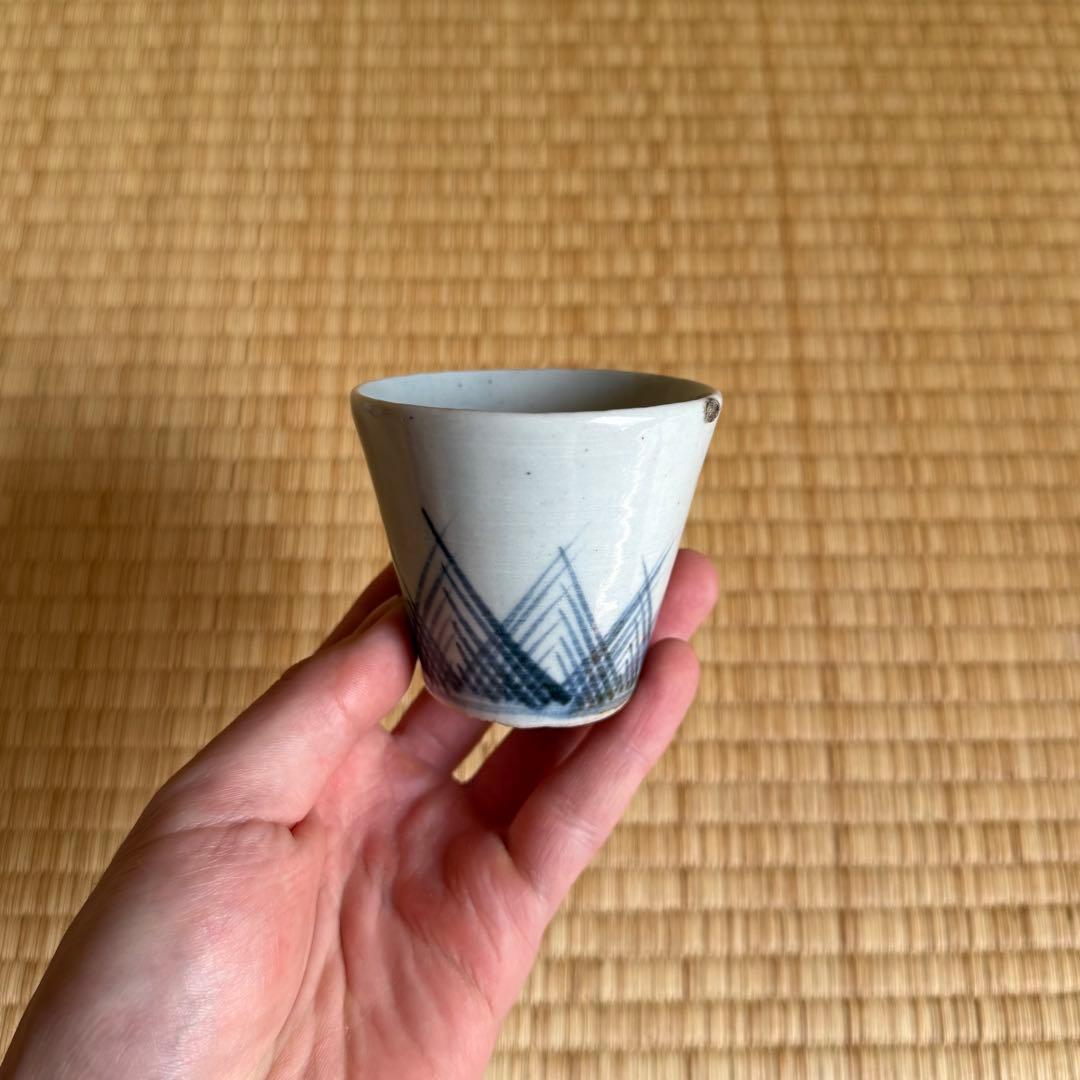 古伊万里 染付 檜垣文 蕎麦猪口 江戸時代 古波佐見 古瀬戸 古美術 骨董 民藝
