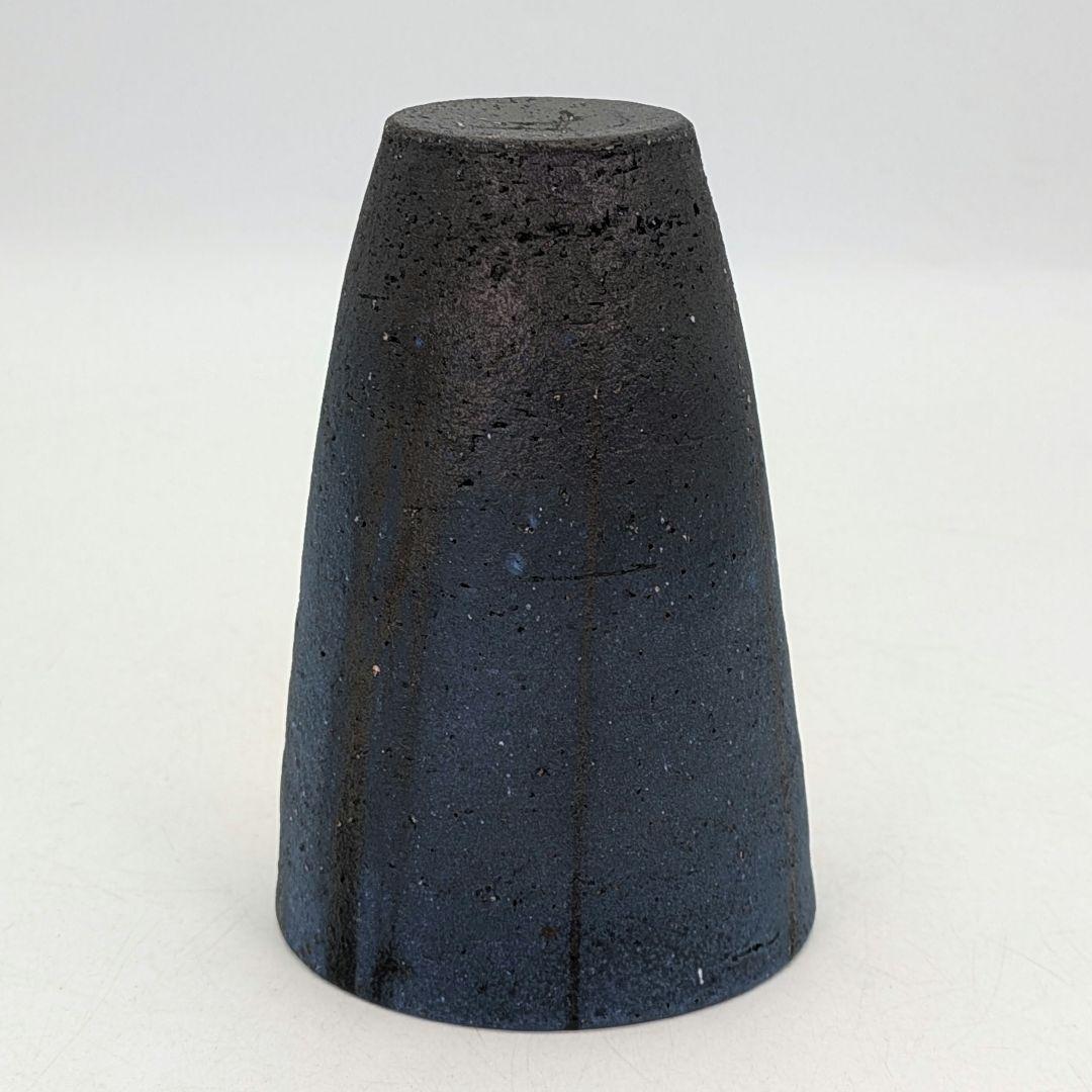 鈴木篤夫 備前焼 青備前フリーカップA 黒襷 コップ ビアマグ 酒器 麦酒呑
