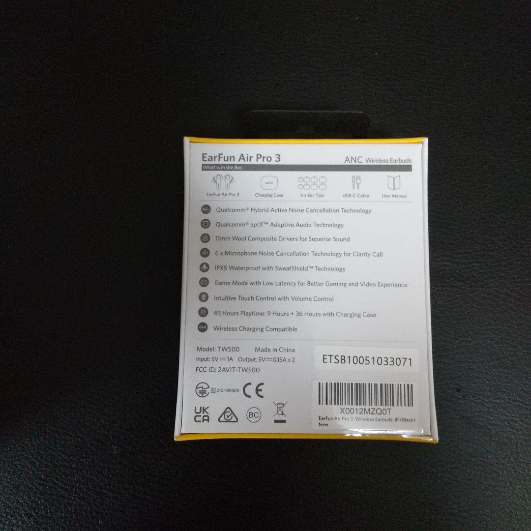 【新品】EarFun Air Pro 3 ANC搭載完全ワイヤレスイヤホン