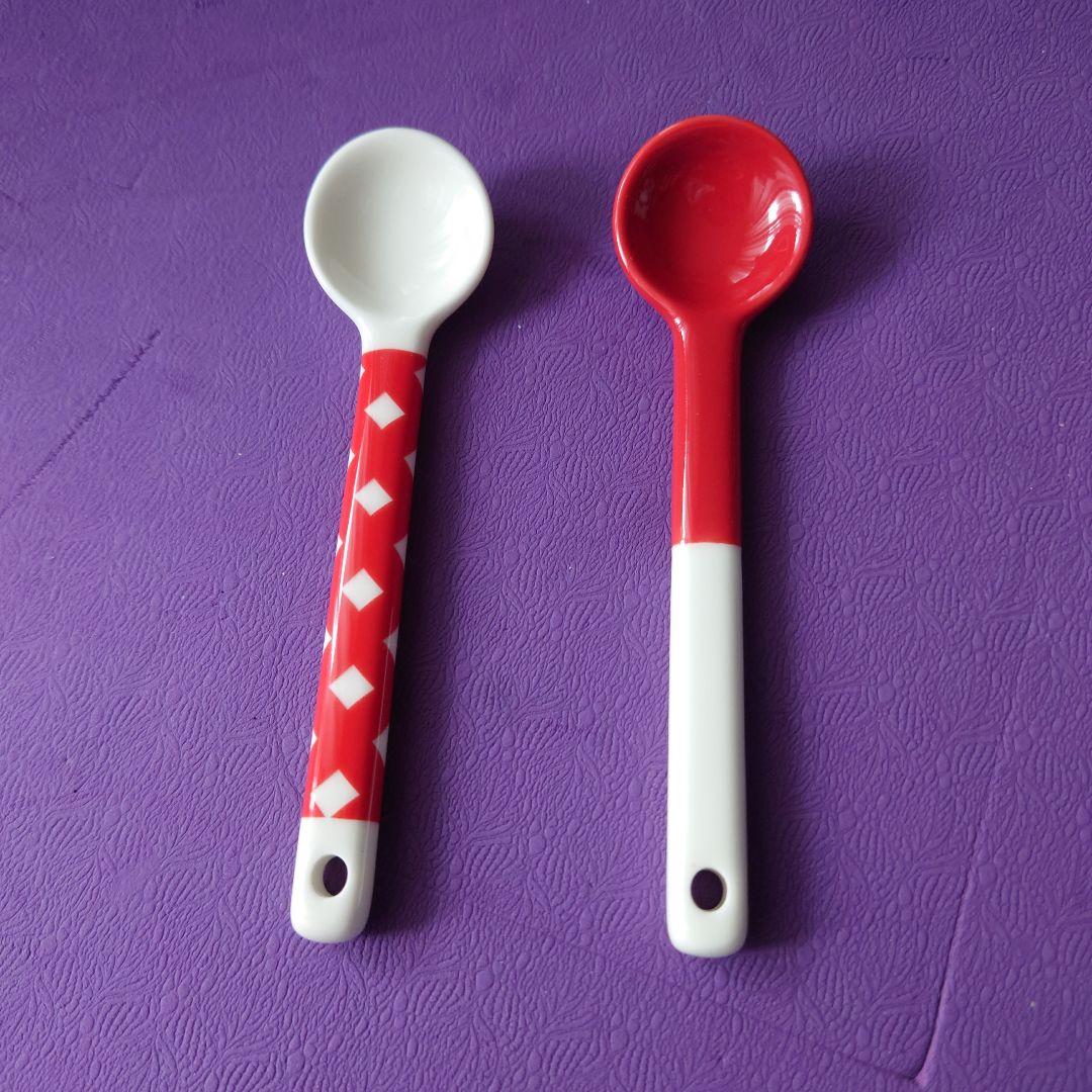marimekko マリメッコ セラミックスプーン 4本セット　赤