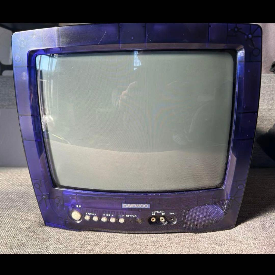 DAEWOO/NTVー14B/パープルスケルトン/ブラウン管テレビ 14型
