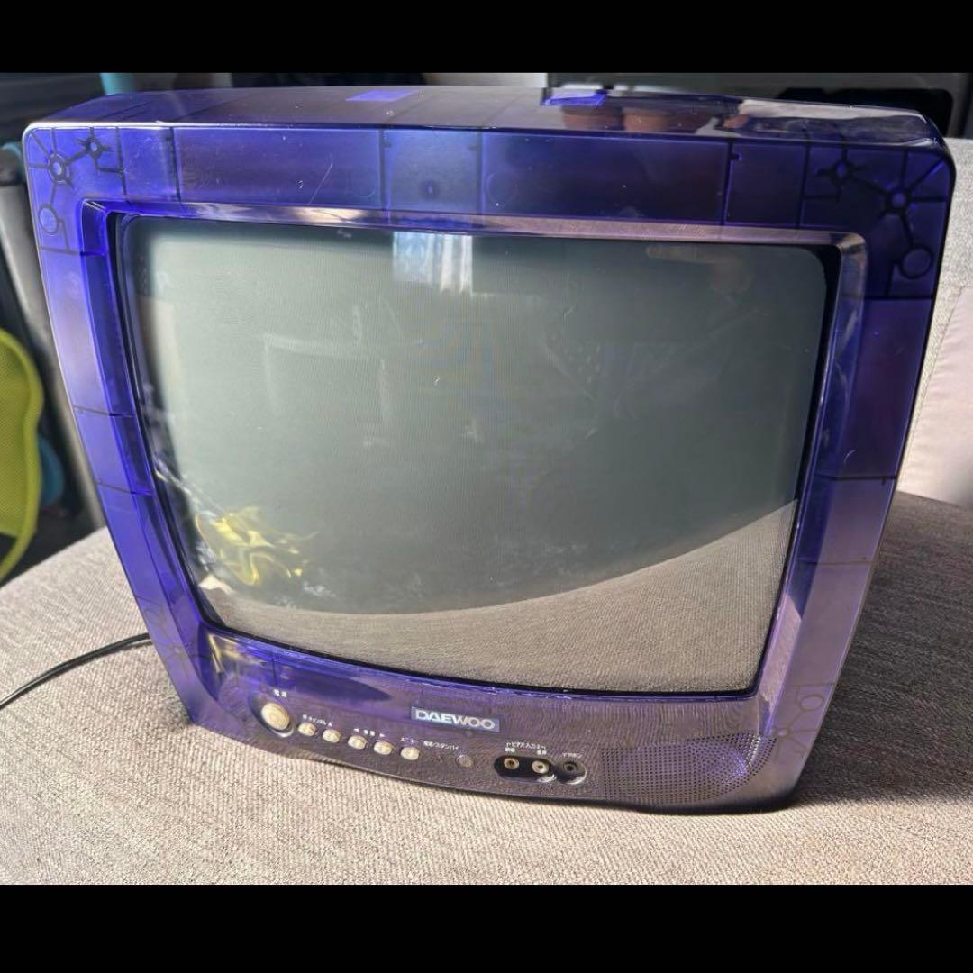 DAEWOO/NTVー14B/パープルスケルトン/ブラウン管テレビ 14型