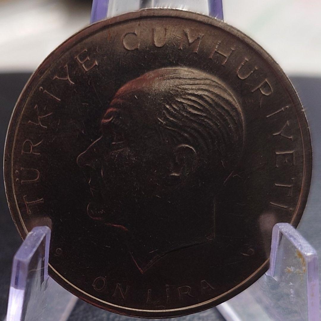1960年 トルコ銀貨 10リラ アタテュルク革命記念銀貨 silver830