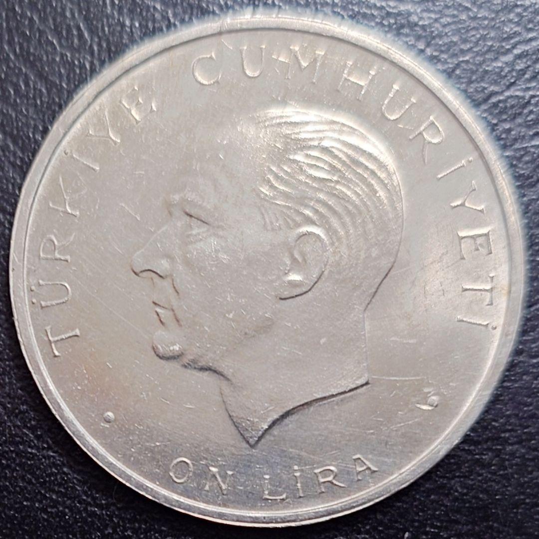 1960年 トルコ銀貨 10リラ アタテュルク革命記念銀貨 silver830