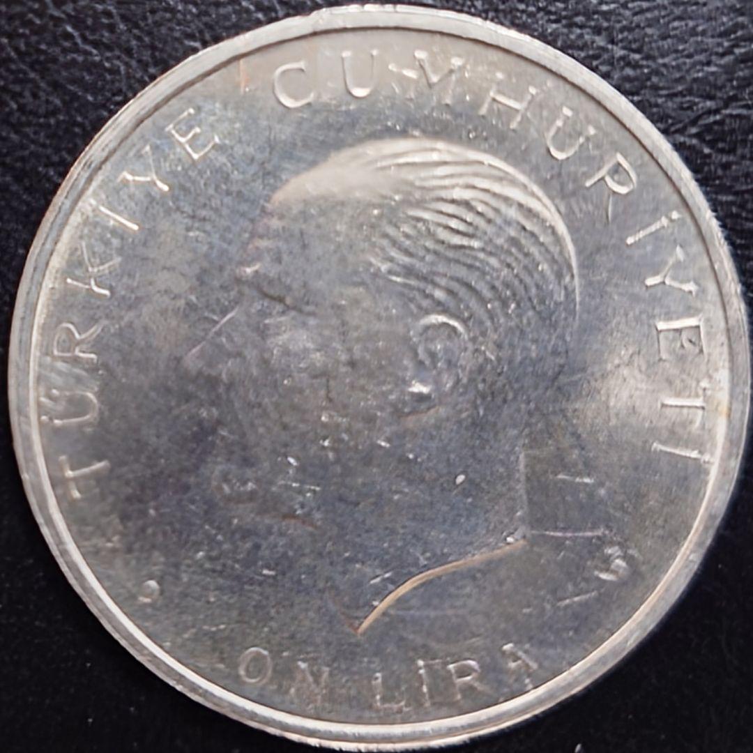 1960年 トルコ銀貨 10リラ アタテュルク革命記念銀貨 silver830